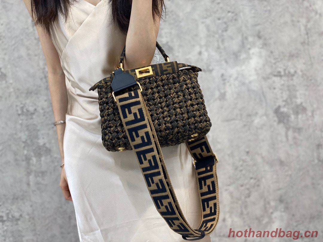 Fendi PEEKABOO ISEEU Weave Bag F4587 Green Fendi PEEKABOO ISEEU Weave Bag F4587 Green