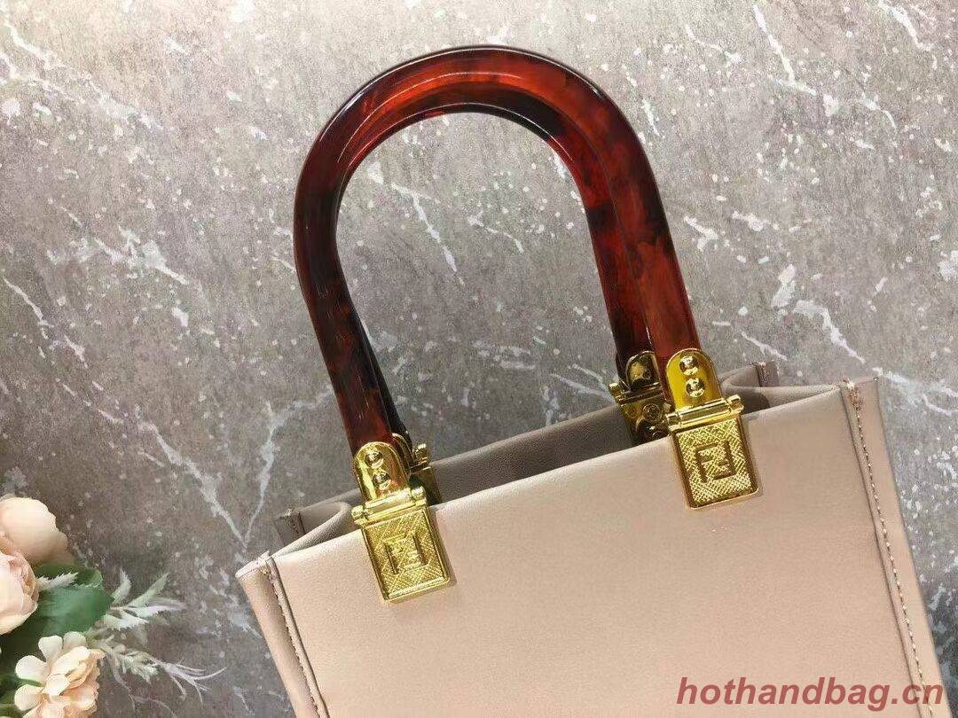FENDI MINI SUNSHINE SHOPPER leather mini-bag 8BS051ABV grey FENDI MINI SUNSHINE SHOPPER leather mini-bag 8BS051ABV grey
