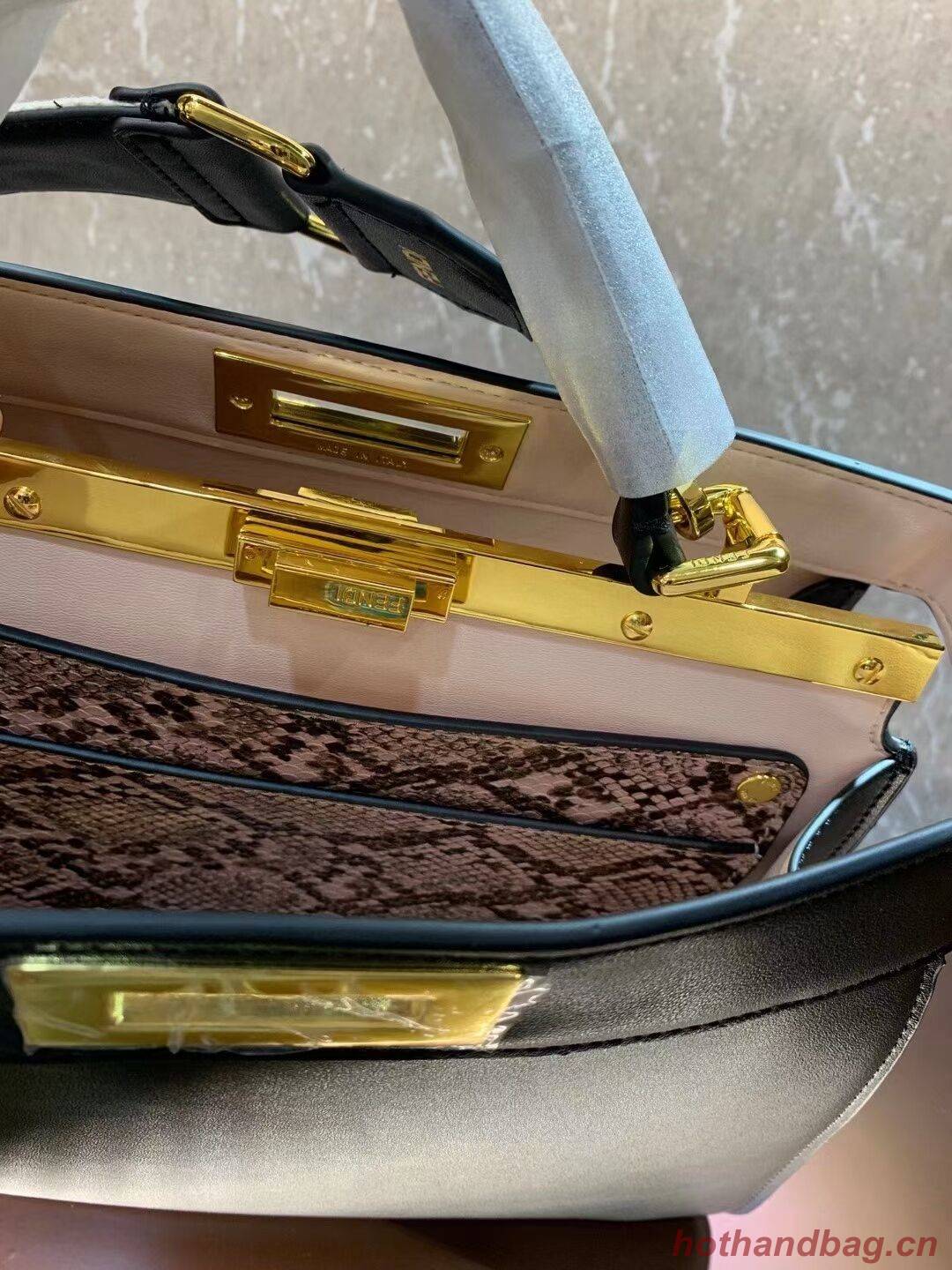 FENDI PEEKABOO ISEEU MEDIUM leather bag 8BN321A6 black FENDI PEEKABOO ISEEU MEDIUM leather bag 8BN321A6 black