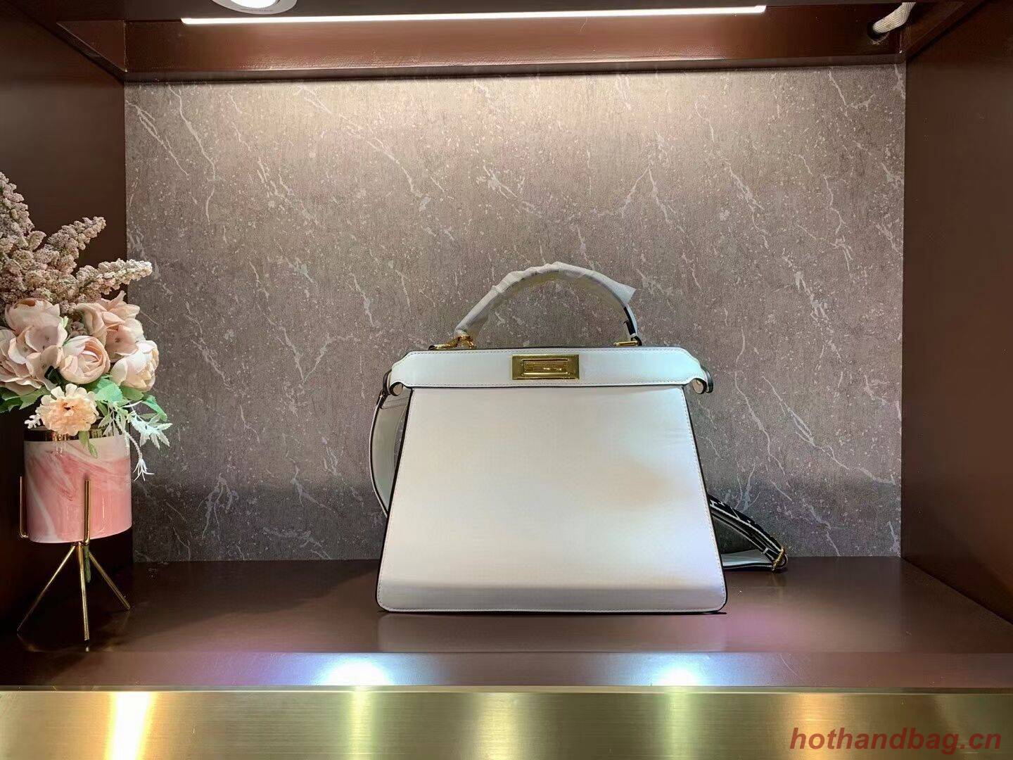 FENDI PEEKABOO ISEEU MEDIUM leather bag F1392 white FENDI PEEKABOO ISEEU MEDIUM leather bag F1392 white
