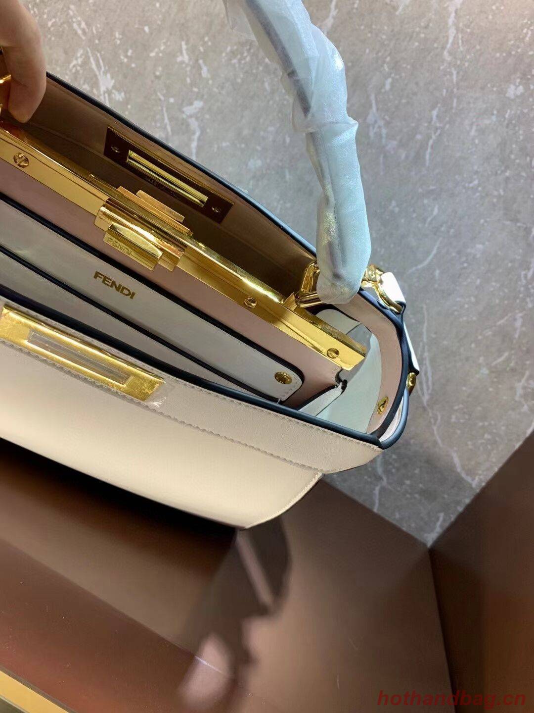 FENDI PEEKABOO ISEEU MEDIUM leather bag F1392 white FENDI PEEKABOO ISEEU MEDIUM leather bag F1392 white