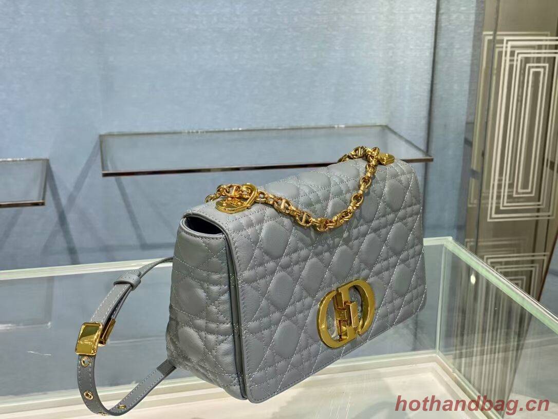 MEDIUM DIOR CARO BAG Soft Cannage Calfskin M9242 grey MEDIUM DIOR CARO BAG Soft Cannage Calfskin M9242 grey