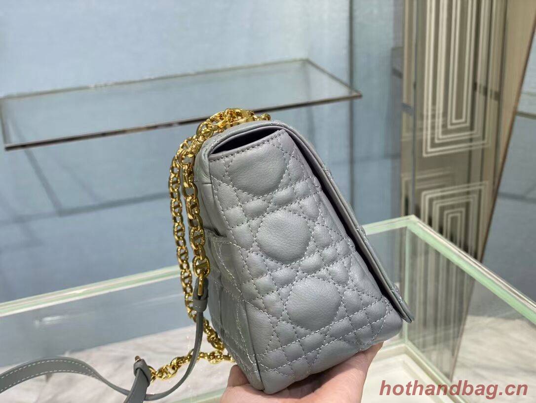MEDIUM DIOR CARO BAG Soft Cannage Calfskin M9242 grey MEDIUM DIOR CARO BAG Soft Cannage Calfskin M9242 grey