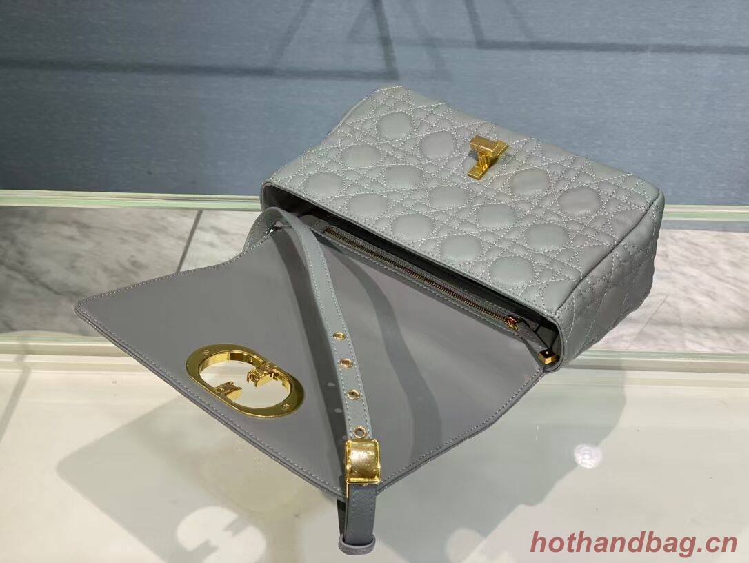 MEDIUM DIOR CARO BAG Soft Cannage Calfskin M9242 grey MEDIUM DIOR CARO BAG Soft Cannage Calfskin M9242 grey