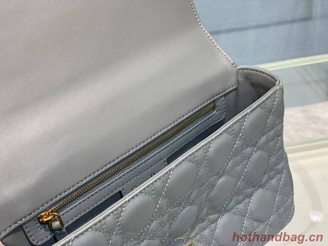 MEDIUM DIOR CARO BAG Soft Cannage Calfskin M9242 grey MEDIUM DIOR CARO BAG Soft Cannage Calfskin M9242 grey