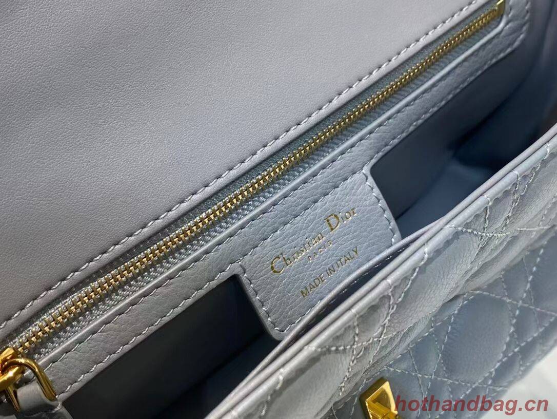 MEDIUM DIOR CARO BAG Soft Cannage Calfskin M9242 grey MEDIUM DIOR CARO BAG Soft Cannage Calfskin M9242 grey