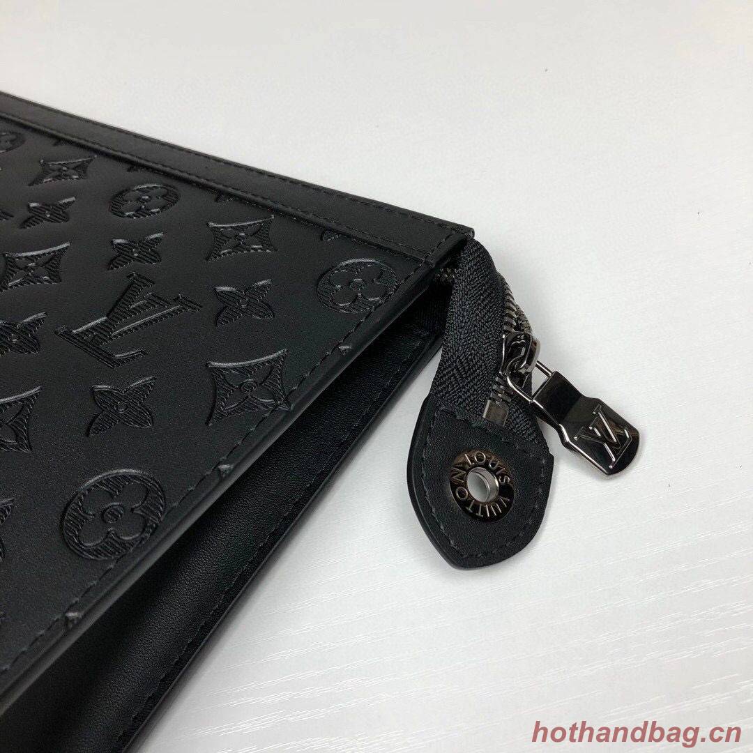 Louis Vuitton Monogram Eclipse POCHETTE VOYAGE MM M61692 Black Louis Vuitton Monogram Eclipse POCHETTE VOYAGE MM M61692 Black