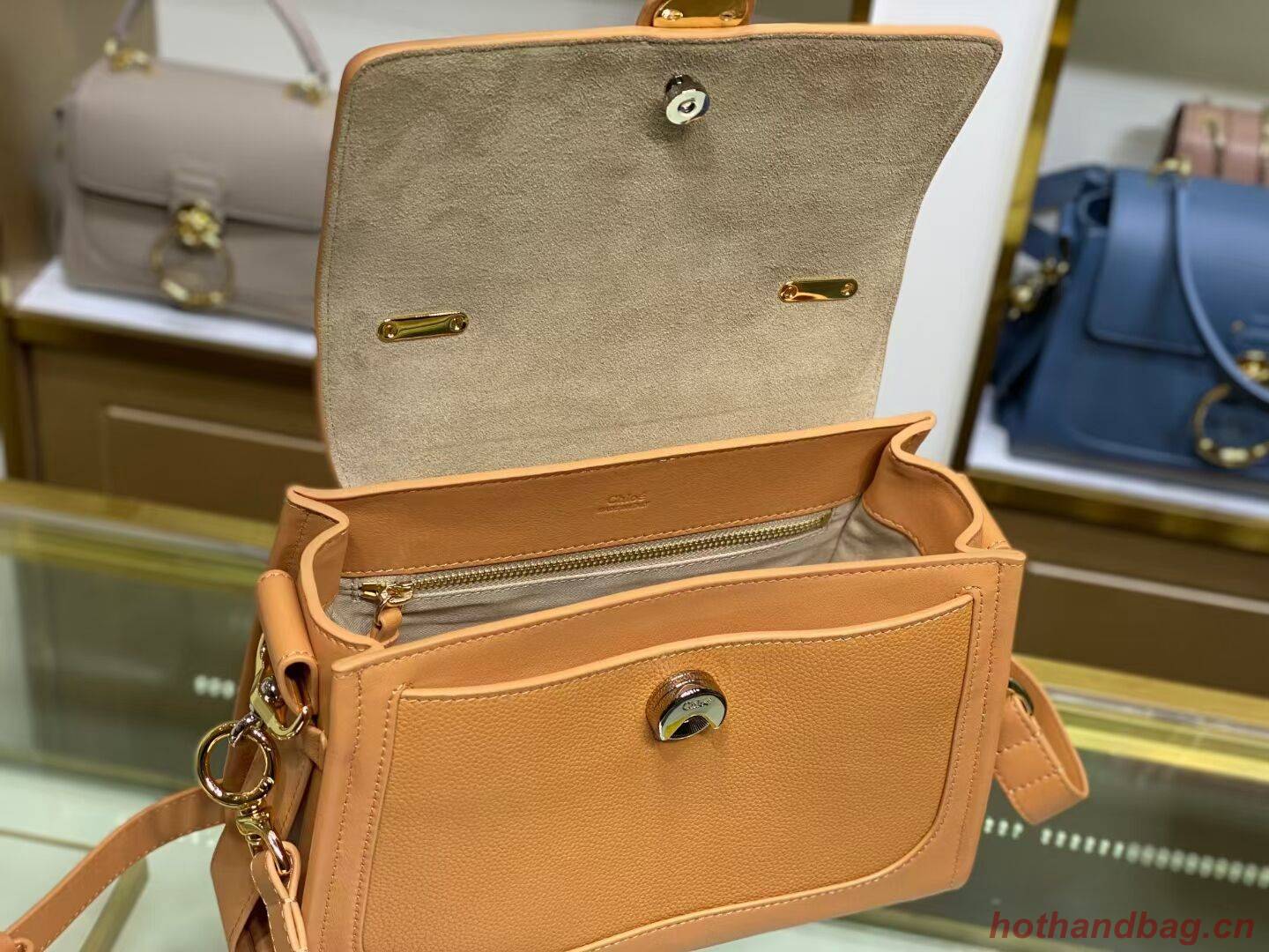 Chloe Original Calfskin Leather Bag C1142L Camel Chloe Original Calfskin Leather Bag C1142L Camel