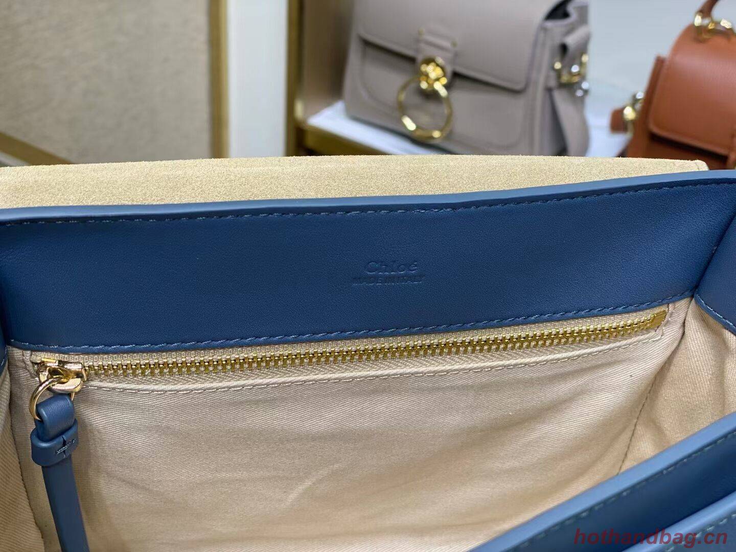 Chloe Original Calfskin Leather Bag C1142L blue Chloe Original Calfskin Leather Bag C1142L blue