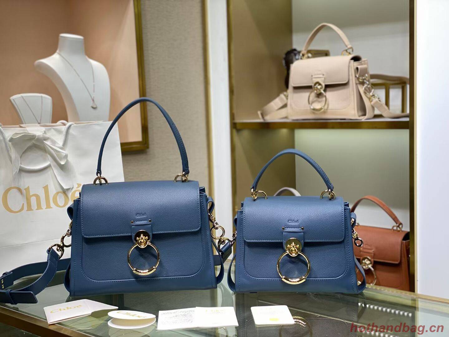 Chloe Original Calfskin Leather Bag C1142L blue Chloe Original Calfskin Leather Bag C1142L blue