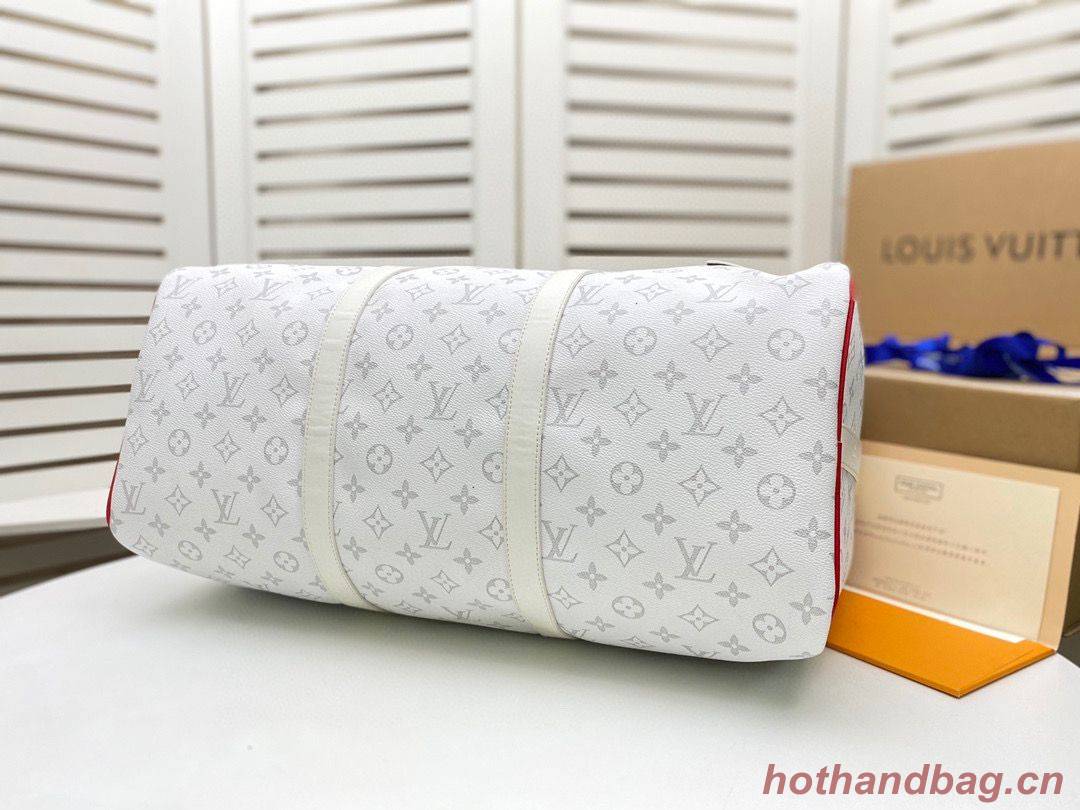 Louis Vuitton KEEPALL BANDOULIERE M41416 M41414 White Louis Vuitton KEEPALL BANDOULIERE M41416 M41414 White