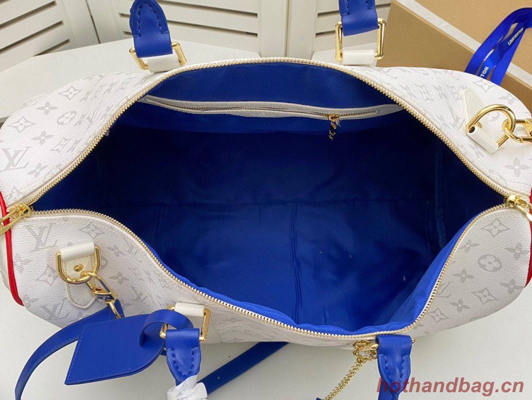 Louis Vuitton KEEPALL BANDOULIERE M41416 M41414 White Louis Vuitton KEEPALL BANDOULIERE M41416 M41414 White