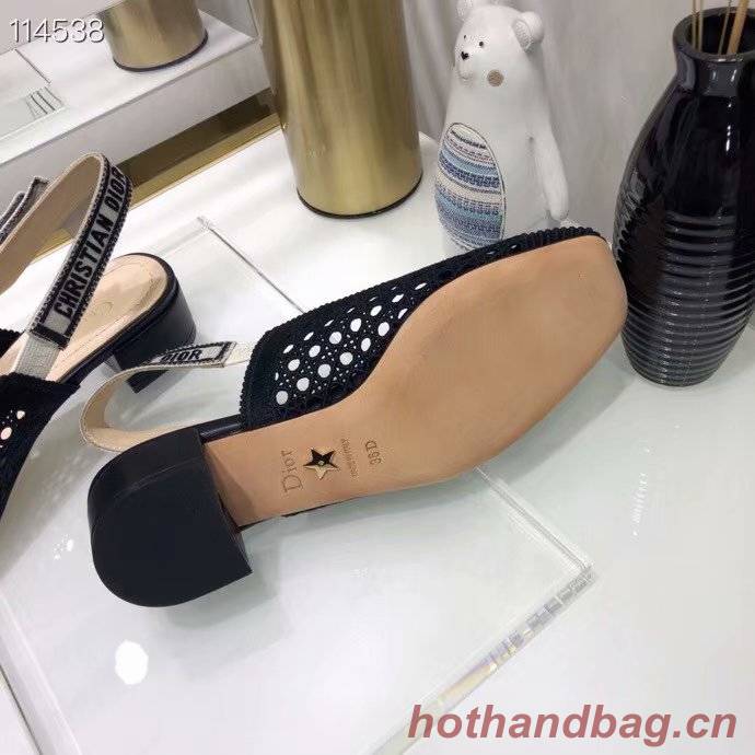 DIOR & MOI SLINGBACK PUMP black Mesh Cannage Embroidery KCP890R DIOR & MOI SLINGBACK PUMP black Mesh Cannage Embroidery KCP890R