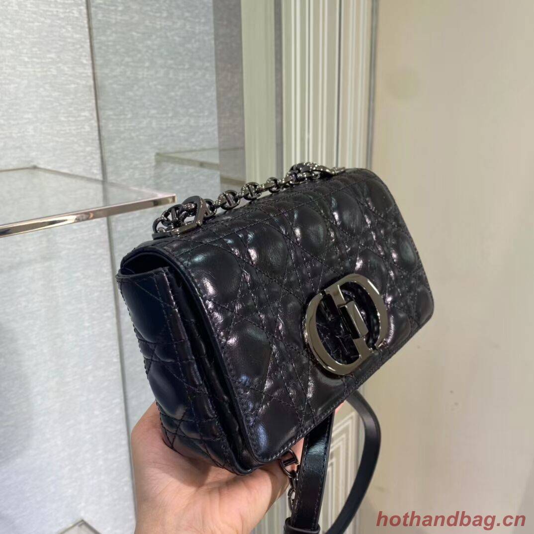 SMALL DIOR CARO BAG Gradient Cannage Imported wax skin M9241 black SMALL DIOR CARO BAG Gradient Cannage Imported wax skin M9241 black
