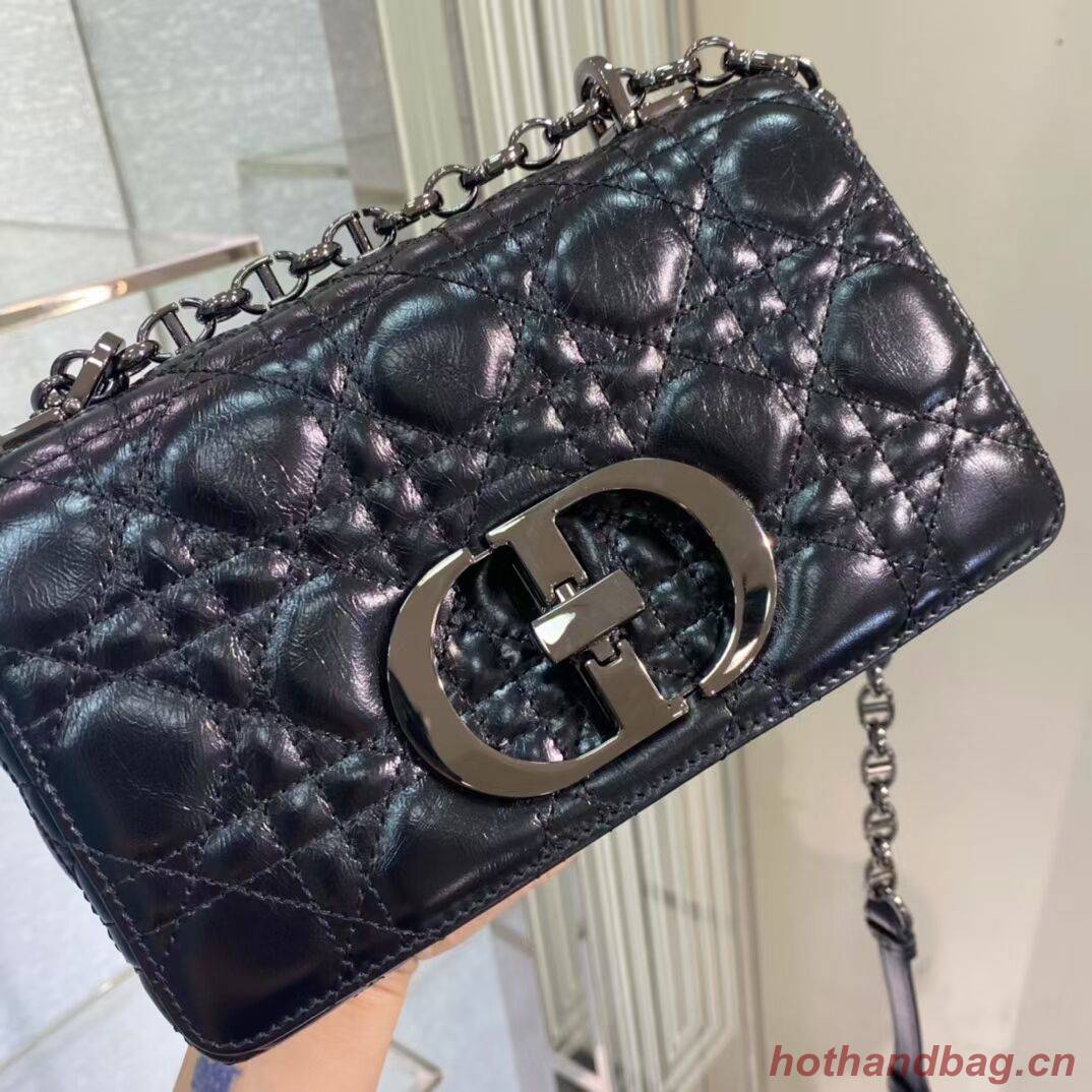 SMALL DIOR CARO BAG Gradient Cannage Imported wax skin M9241 black SMALL DIOR CARO BAG Gradient Cannage Imported wax skin M9241 black