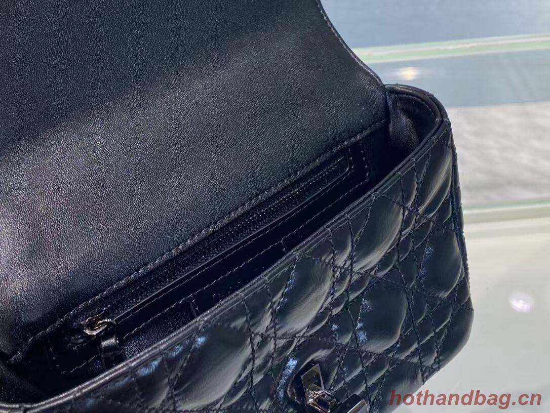 SMALL DIOR CARO BAG Gradient Cannage Imported wax skin M9241 black SMALL DIOR CARO BAG Gradient Cannage Imported wax skin M9241 black