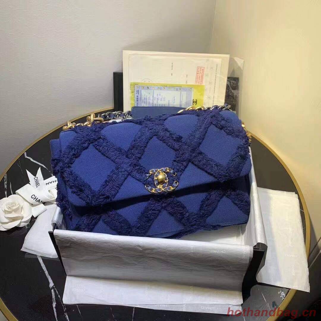 chanel 19 flap bag AS1161 Navy Blue chanel 19 flap bag AS1161 Navy Blue