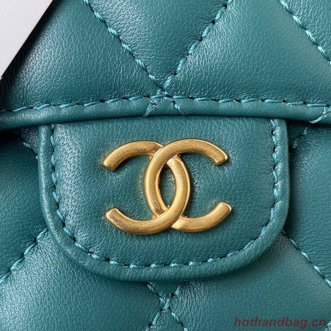CHANEL Top Handle Micro Mini Wallet On Chain AP2200 Green CHANEL Top Handle Micro Mini Wallet On Chain AP2200 Green
