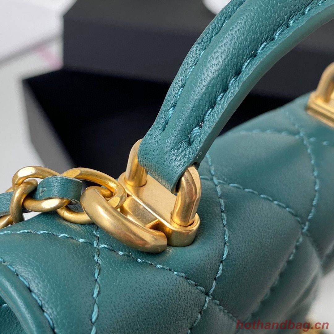 CHANEL Top Handle Micro Mini Wallet On Chain AP2200 Green CHANEL Top Handle Micro Mini Wallet On Chain AP2200 Green