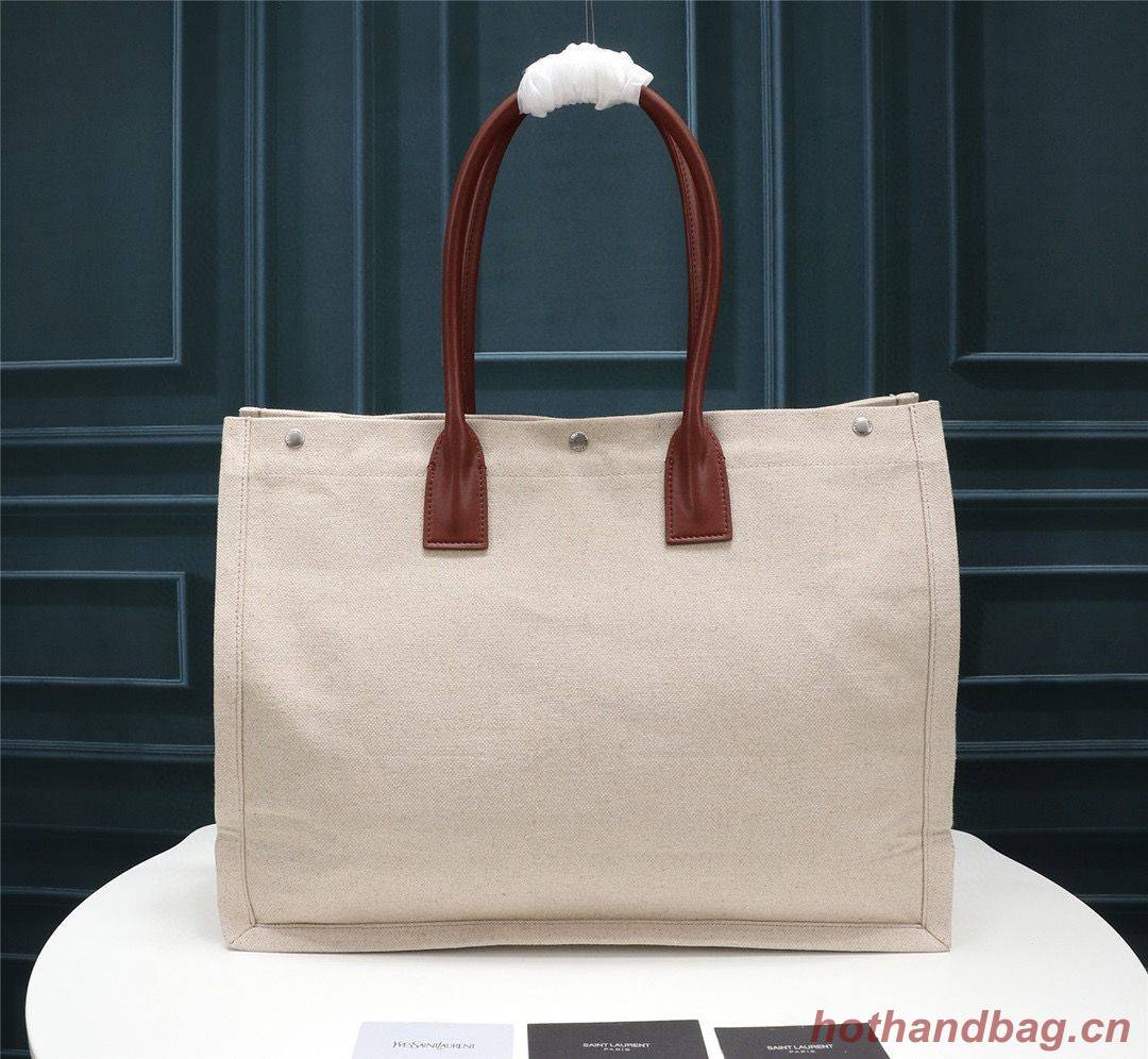 Yves Saint Laurent Rive Gauche Tote Shopping Bag 59929 Beige