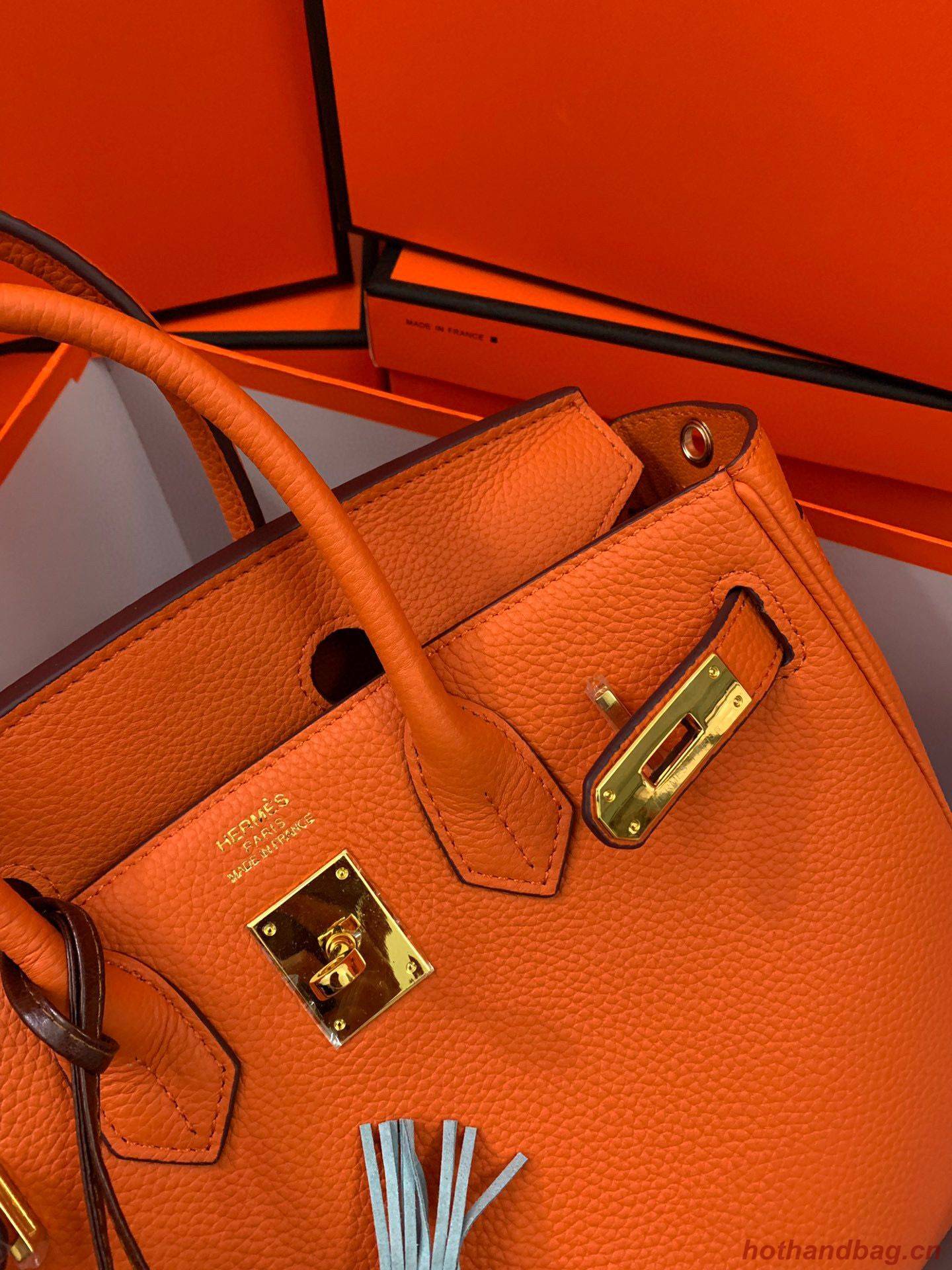 Hermes original Togo Leather HB35O Orange Hermes original Togo Leather HB35O Orange