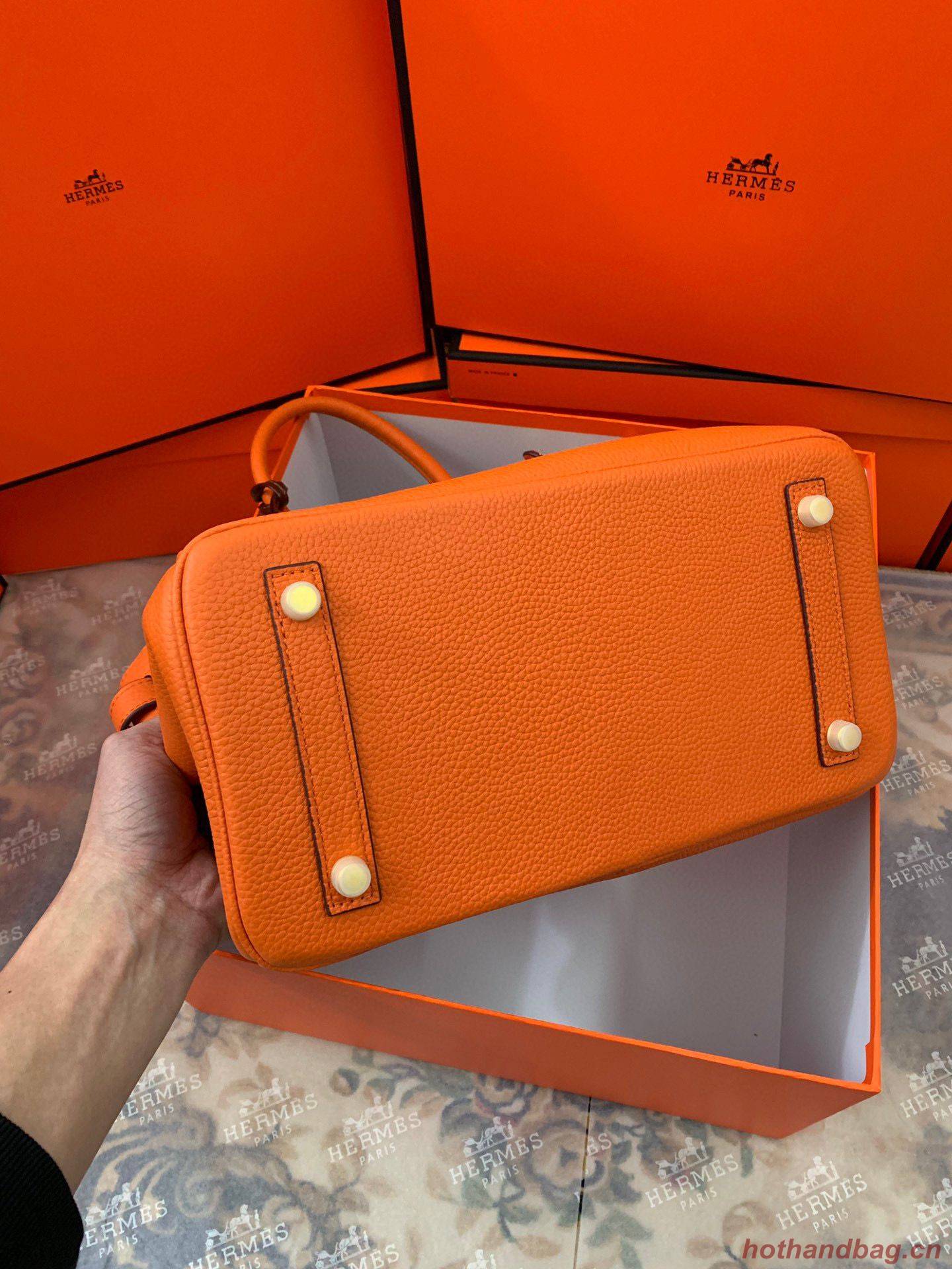 Hermes original Togo Leather HB35O Orange Hermes original Togo Leather HB35O Orange