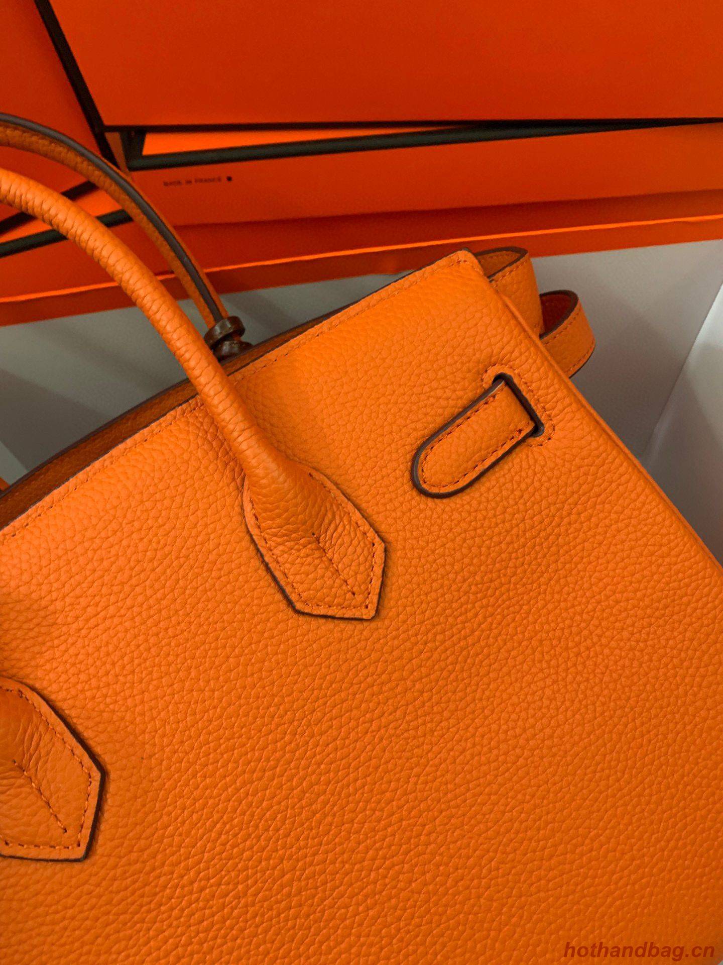 Hermes original Togo Leather HB35O Orange Hermes original Togo Leather HB35O Orange