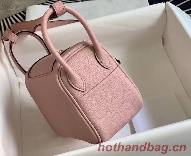 Hermes mini Lindy Original Togo Leather Bag OLD19 pink