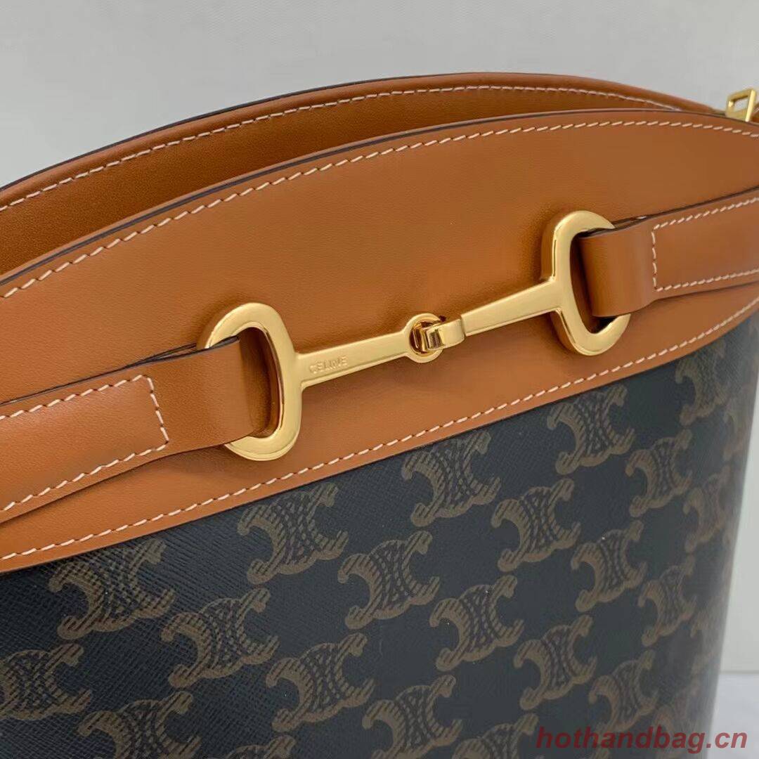 Celine BUCKET BAG IN SHINY CALFSKIN CR92072 Coffee Celine BUCKET BAG IN SHINY CALFSKIN CR92072 Coffee