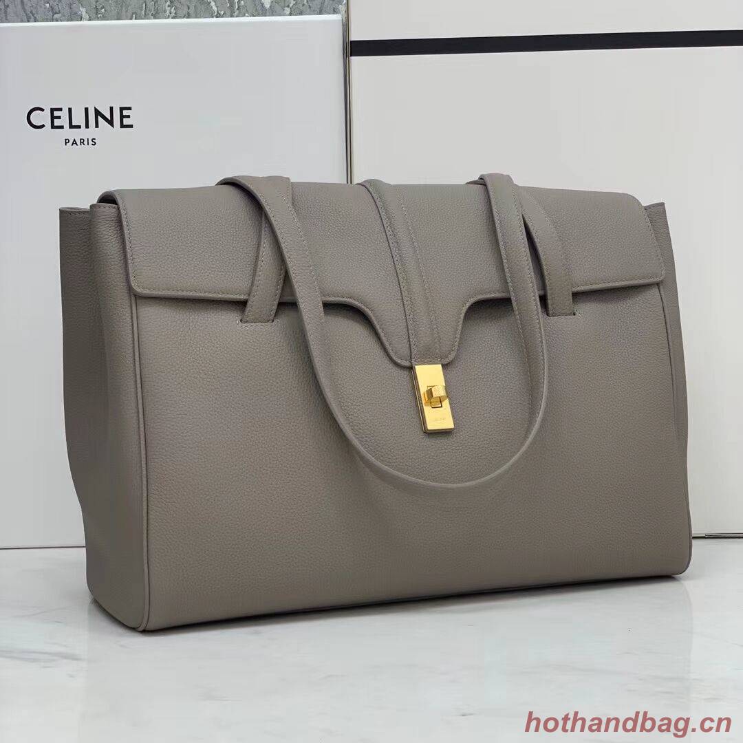 Celine MEDIUM SOFT 16 BAG IN SMOOTH CALFSKIN CR94043 grey Celine MEDIUM SOFT 16 BAG IN SMOOTH CALFSKIN CR94043 grey