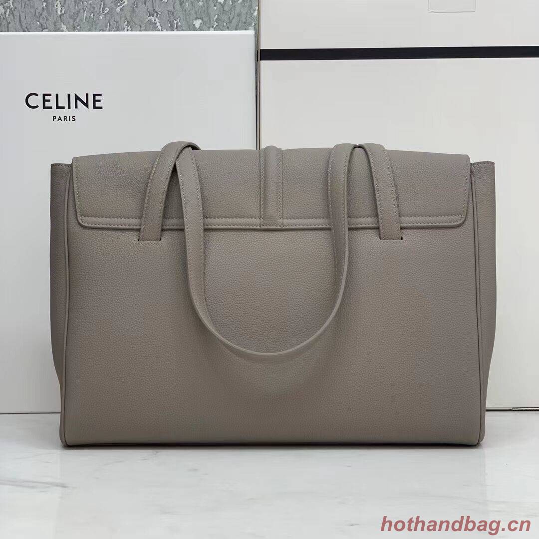 Celine MEDIUM SOFT 16 BAG IN SMOOTH CALFSKIN CR94043 grey Celine MEDIUM SOFT 16 BAG IN SMOOTH CALFSKIN CR94043 grey
