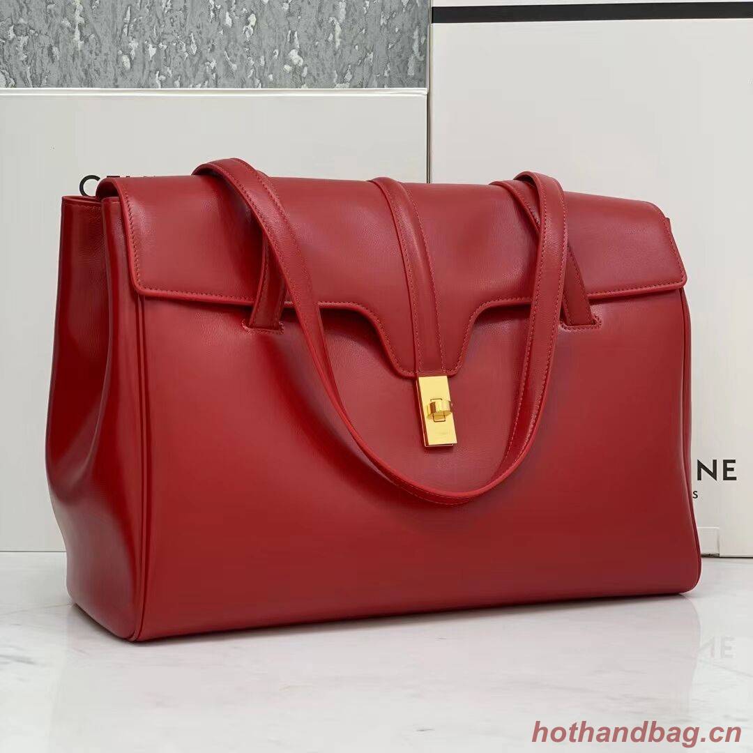 Celine MEDIUM SOFT 16 BAG IN SMOOTH CALFSKIN CR94043 red Celine MEDIUM SOFT 16 BAG IN SMOOTH CALFSKIN CR94043 red