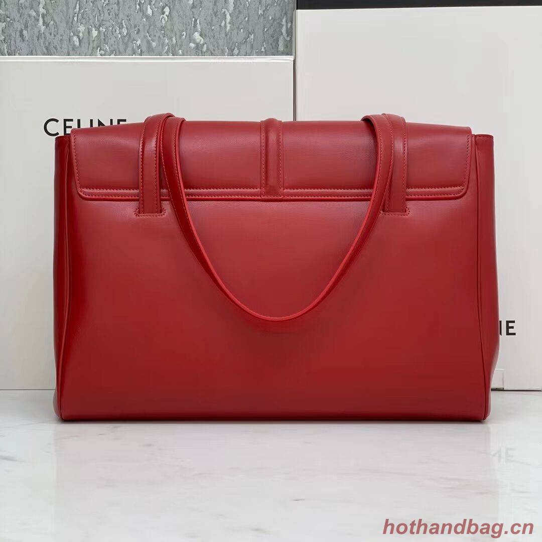 Celine MEDIUM SOFT 16 BAG IN SMOOTH CALFSKIN CR94043 red Celine MEDIUM SOFT 16 BAG IN SMOOTH CALFSKIN CR94043 red