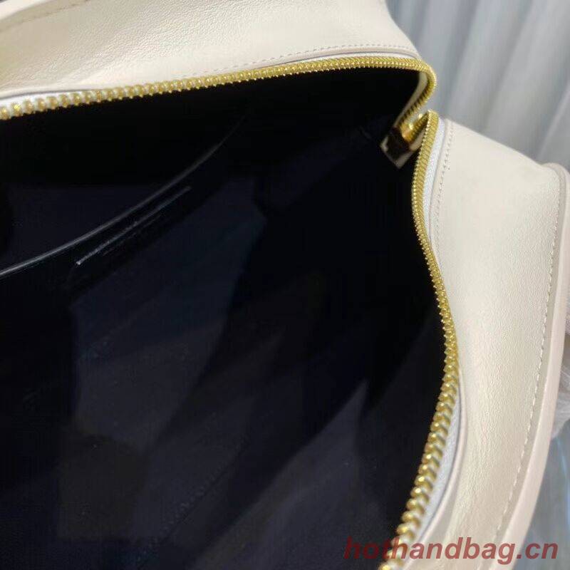 YSL CASSANDRA MEDIUM TOP HANDLE BAG IN GRAIN DE POUDRE EMBOSSED LEATHER Y305454 cream YSL CASSANDRA MEDIUM TOP HANDLE BAG IN GRAIN DE POUDRE EMBOSSED LEATHER Y305454 cream