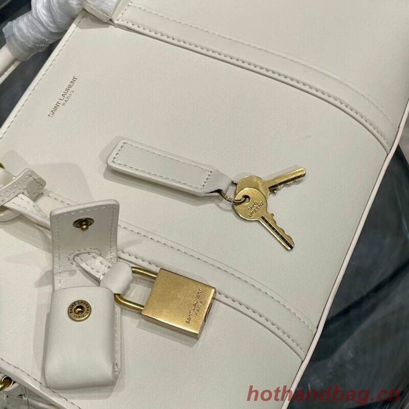 YSL CASSANDRA MEDIUM TOP HANDLE BAG IN GRAIN DE POUDRE EMBOSSED LEATHER Y305454 cream YSL CASSANDRA MEDIUM TOP HANDLE BAG IN GRAIN DE POUDRE EMBOSSED LEATHER Y305454 cream