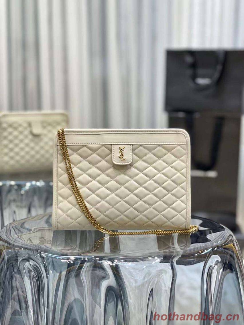 Yves Saint Laurent VICTOIRE BABY CLUTCH IN LEATHER Y357361 cream Yves Saint Laurent VICTOIRE BABY CLUTCH IN LEATHER Y357361 cream