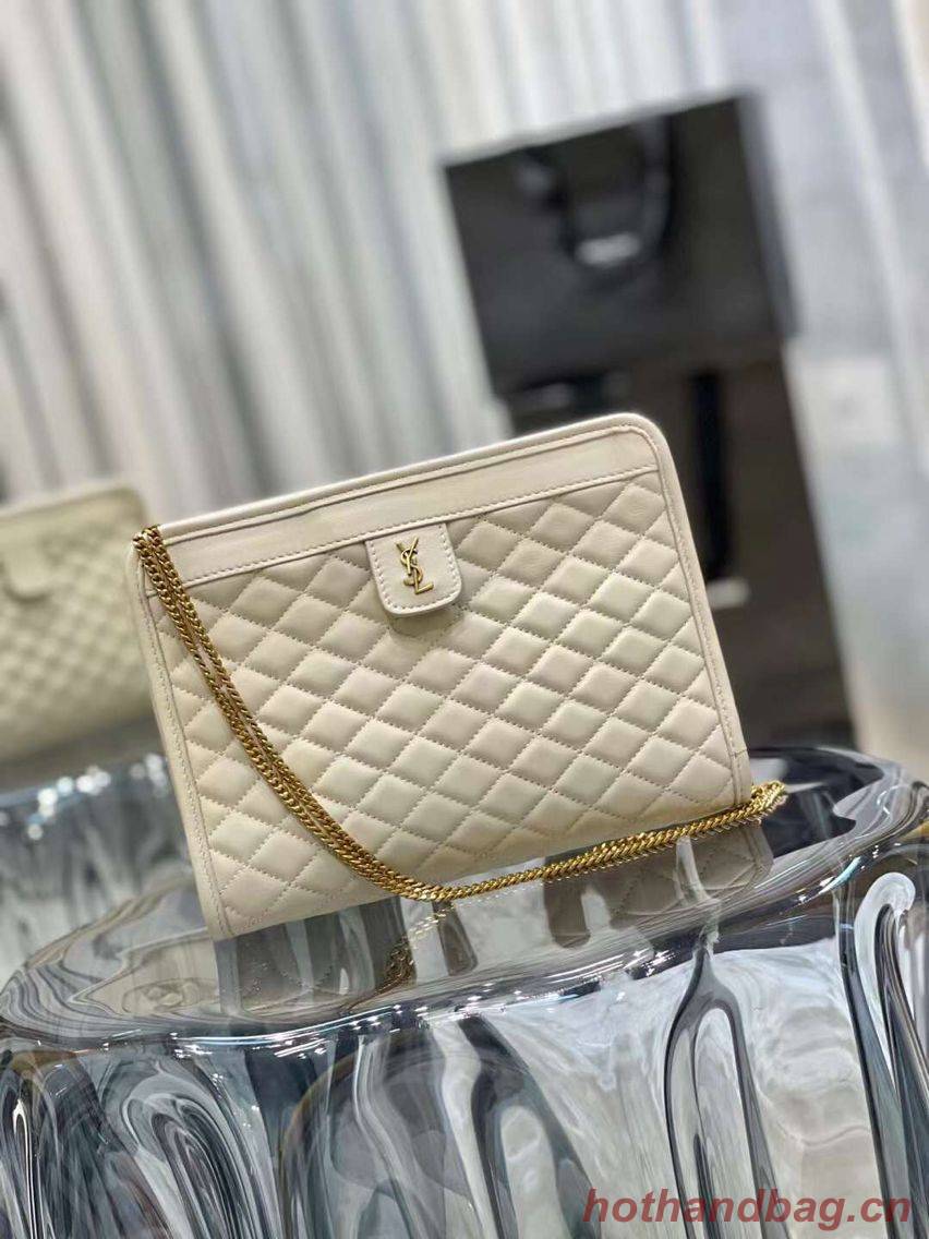 Yves Saint Laurent VICTOIRE BABY CLUTCH IN LEATHER Y357361 cream Yves Saint Laurent VICTOIRE BABY CLUTCH IN LEATHER Y357361 cream