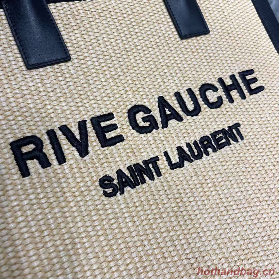Yves Saint Laurent RIVE GAUCHE N/S SHOPPING BAG IN COTTON 9E1070 Beige Yves Saint Laurent RIVE GAUCHE N/S SHOPPING BAG IN COTTON 9E1070 Beige