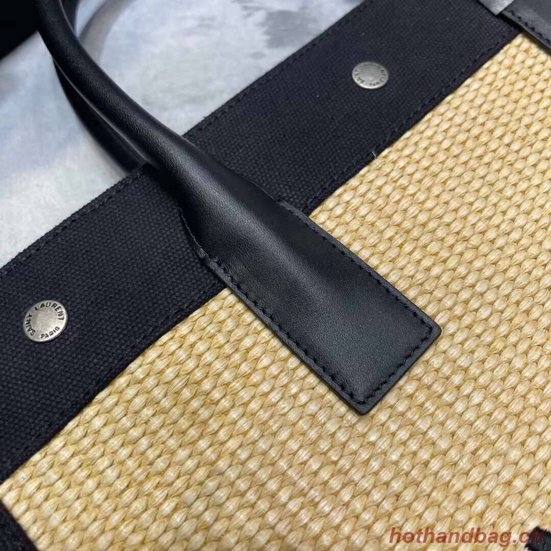 Yves Saint Laurent RIVE GAUCHE N/S SHOPPING BAG IN COTTON 9E1070 Beige Yves Saint Laurent RIVE GAUCHE N/S SHOPPING BAG IN COTTON 9E1070 Beige