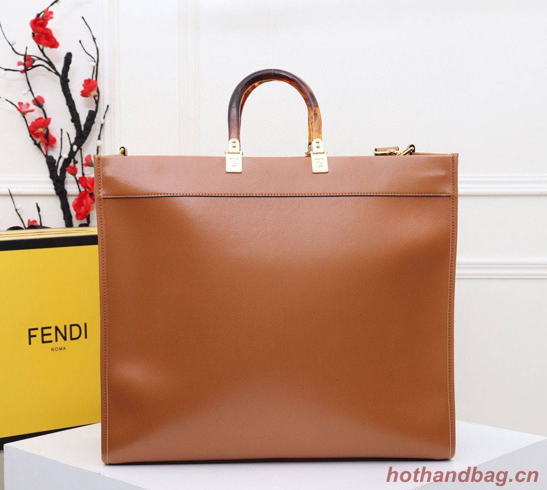 FENDI Shopper leather bag F6398 Brown FENDI Shopper leather bag F6398 Brown