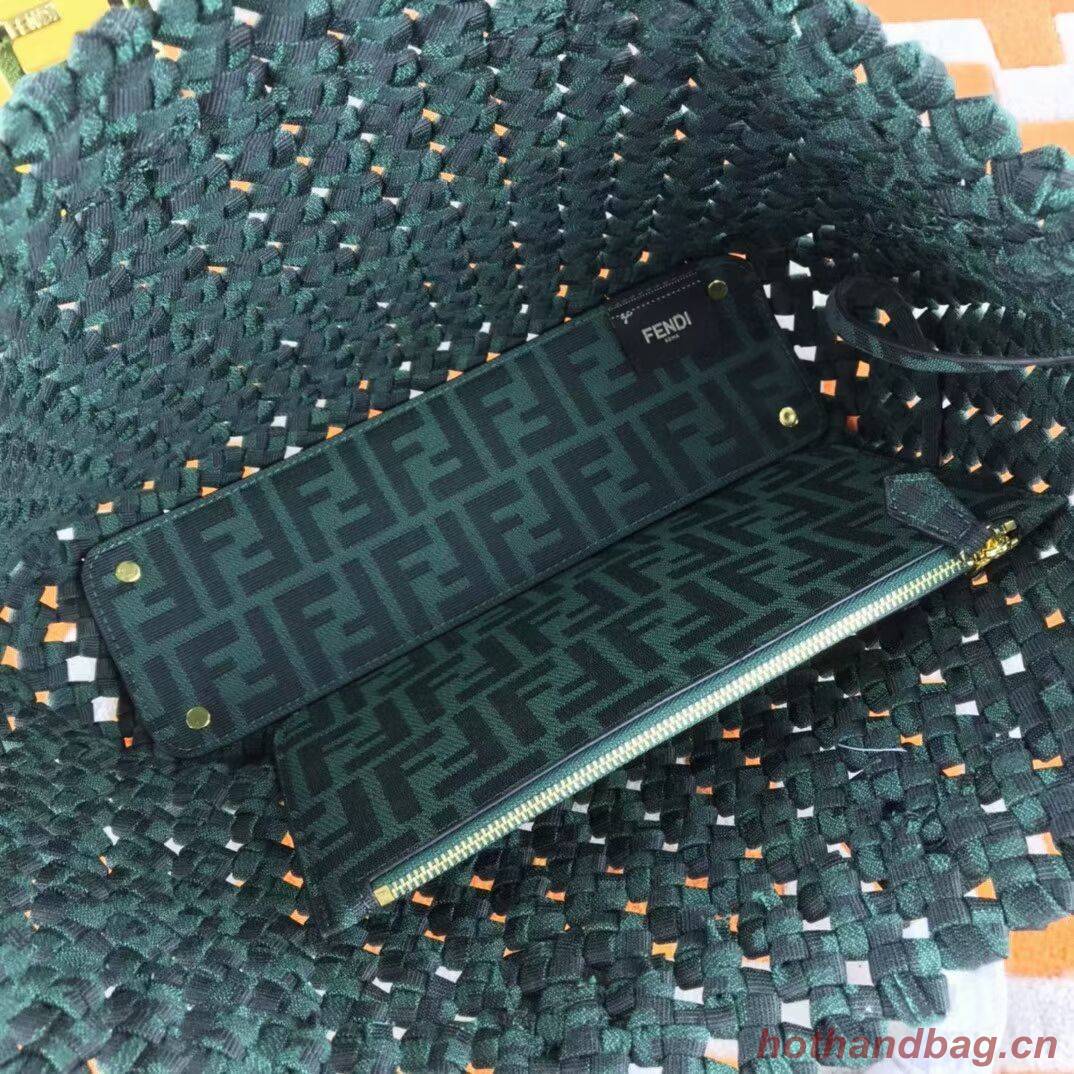 Fendi Weave Bag F6501 blackish green Fendi Weave Bag F6501 blackish green