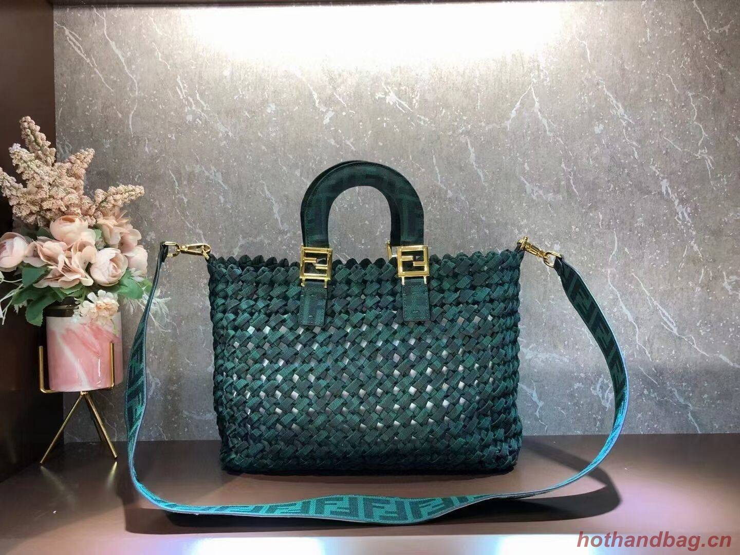 Fendi Weave Bag F6501 blackish green Fendi Weave Bag F6501 blackish green
