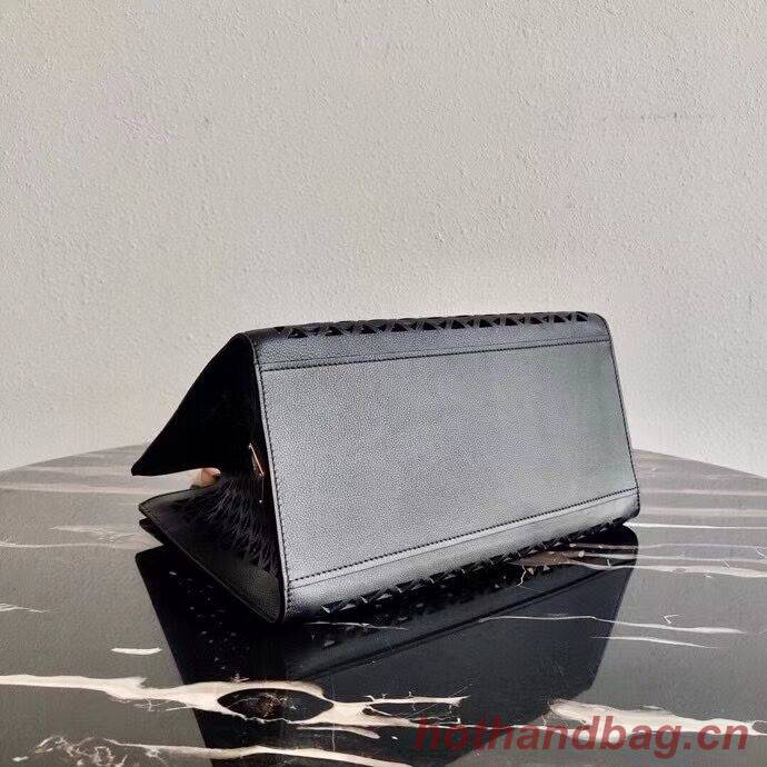 Prada leather tote bag 1AG405 black Prada leather tote bag 1AG405 black