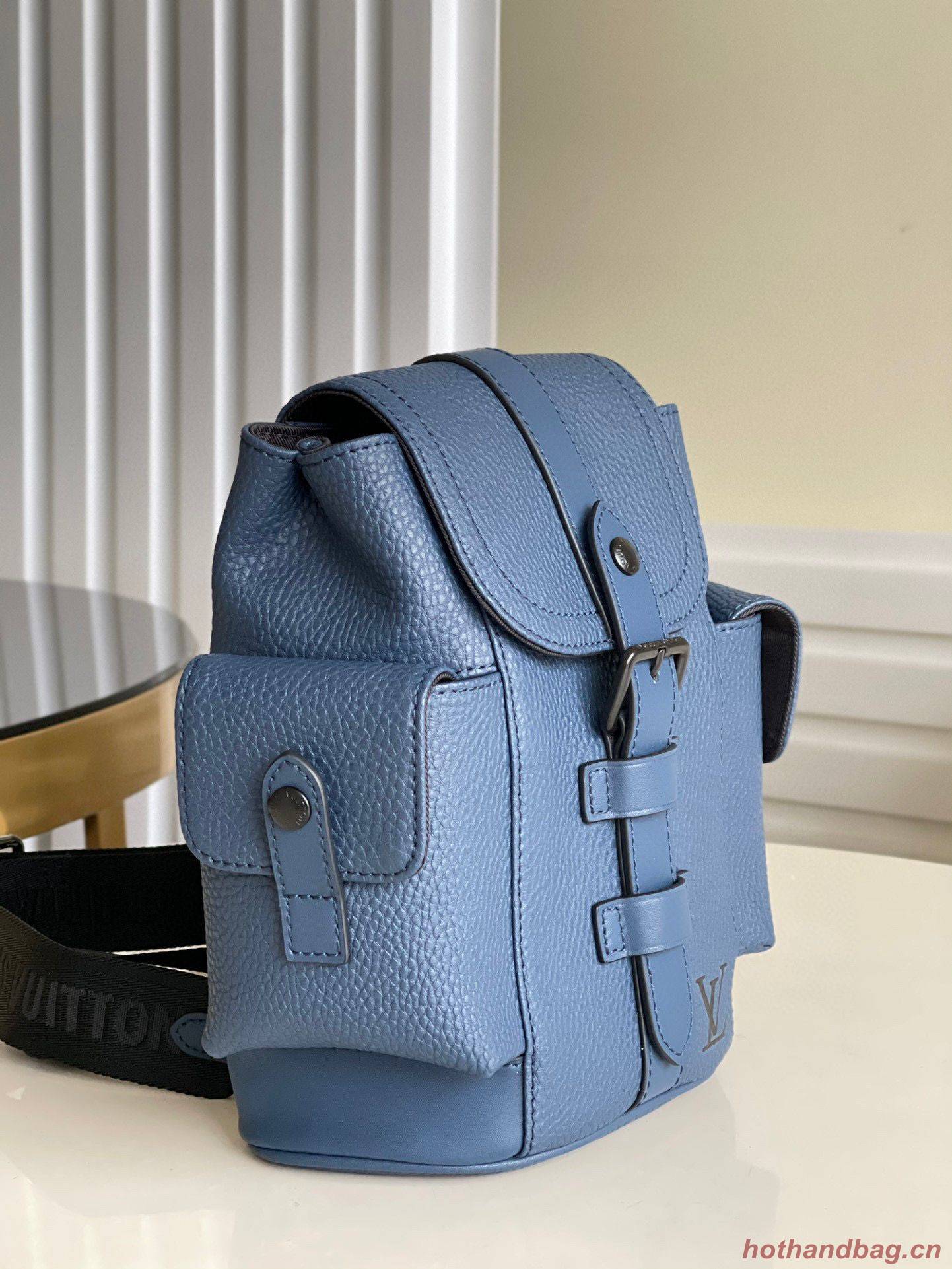 Louis Vuitton Christopher XS Backpack Taurillon Leather M58495 Navy Louis Vuitton Christopher XS Backpack Taurillon Leather M58495 Navy