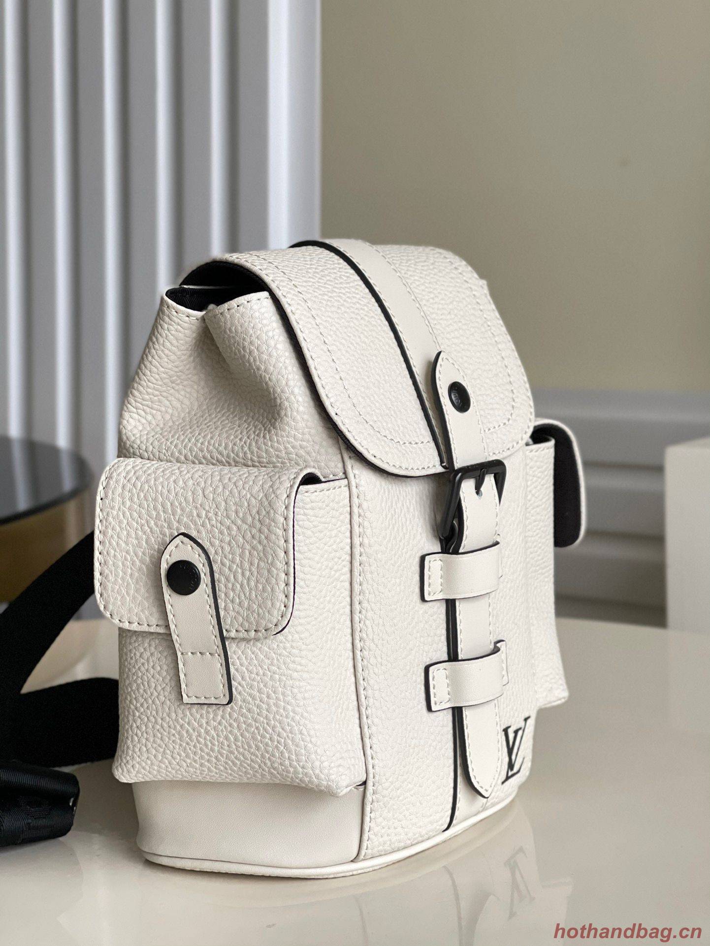 Louis Vuitton Christopher XS Backpack Taurillon Leather M58495 White Louis Vuitton Christopher XS Backpack Taurillon Leather M58495 White