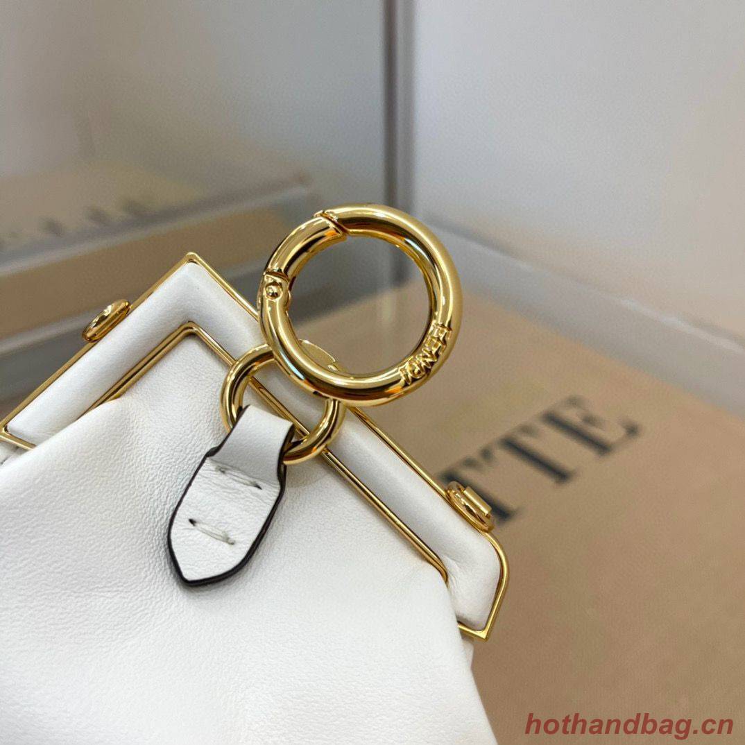 Fendi Original Leather Mini Clutch Bag 56831 White Fendi Original Leather Mini Clutch Bag 56831 White