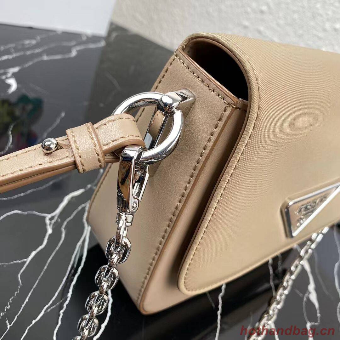 Prada Small brushed leather shoulder bag 1BA263 Biscuits Prada Small brushed leather shoulder bag 1BA263 Biscuits