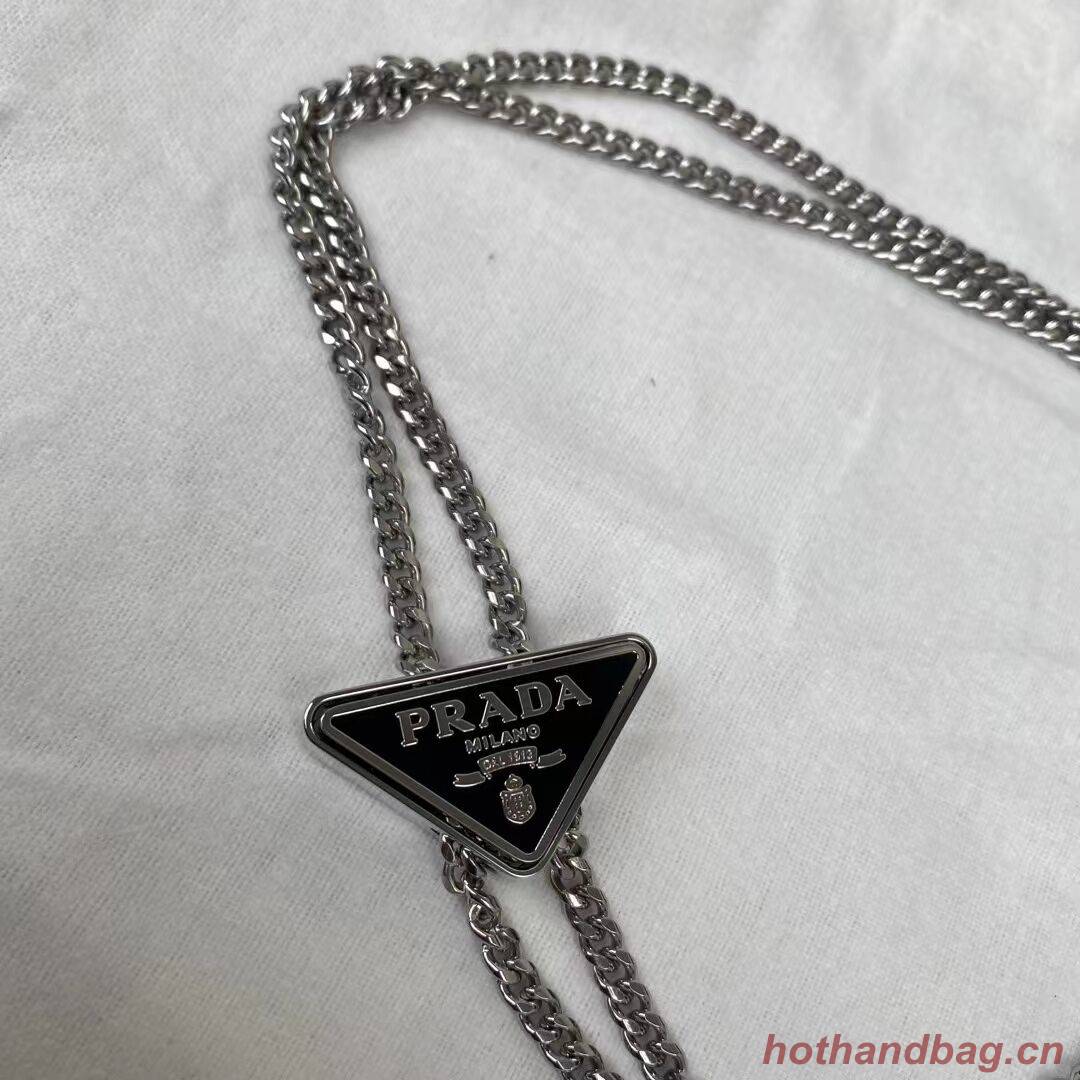 Prada Small brushed leather shoulder bag 1BH307 black Prada Small brushed leather shoulder bag 1BH307 black