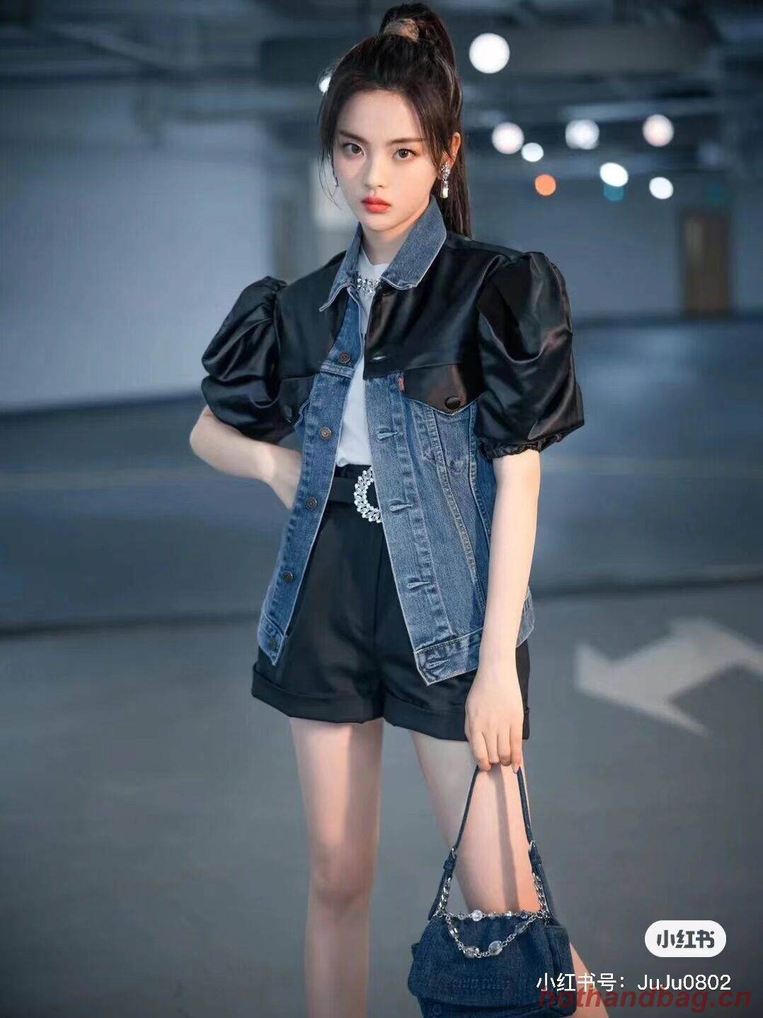 miu miu Denim Shoulder Bag 5ND223 blue miu miu Denim Shoulder Bag 5ND223 blue