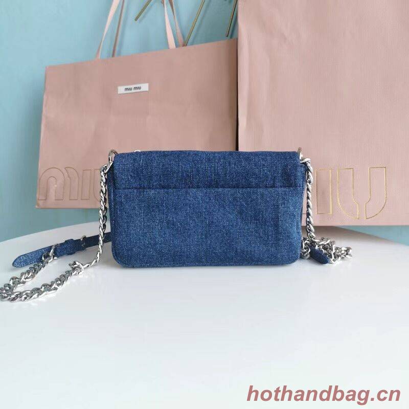 miu miu Denim Shoulder Bag 5ND223 blue miu miu Denim Shoulder Bag 5ND223 blue